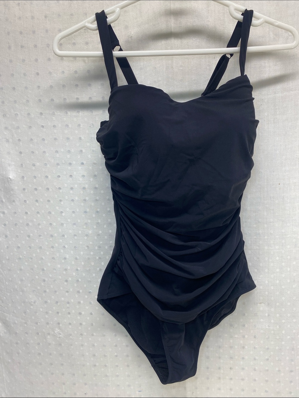 Black Ruched Profile by Gottex One-Piece Swimsuit Size 12D